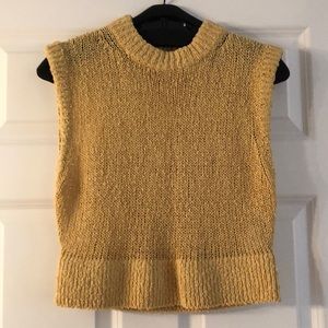 & other stories yellow sweater vest
